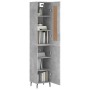 Aparador de madera contrachapada gris hormigón 34,5x34x180 cm de vidaXL, Aparadores - Ref: Foro24-3200149, Precio: 114,78 €, ...