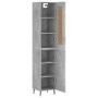 Aparador de madera contrachapada gris hormigón 34,5x34x180 cm de vidaXL, Aparadores - Ref: Foro24-3200149, Precio: 114,78 €, ...