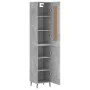 Betongraues Sperrholz-Sideboard 34,5 x 34 x 180 cm von vidaXL, Sideboards - Ref: Foro24-3200149, Preis: 113,21 €, Rabatt: %