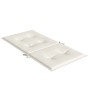 Cojines silla respaldo bajo 2 ud tela crema melange 100x50x4 cm