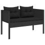 Conjunto de sofá de jardín 6 pcs Negro ratán sintético