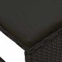 Conjunto de sofá de jardín 6 pcs Negro ratán sintético