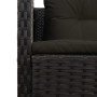 Conjunto de sofá de jardín 6 pcs Negro ratán sintético