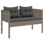Conjunto de sofá de jardín 6 pcs gris y gris oscuro
