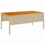 Conjunto de sofá de jardín 6 pcs beige y crema ratán sintético