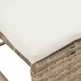 Conjunto de sofá de jardín 6 pcs beige y crema ratán sintético