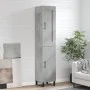 Aparador de madera contrachapada gris hormigón 34,5x34x180 cm de vidaXL, Aparadores - Ref: Foro24-3200157, Precio: 115,40 €, ...