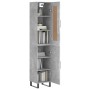 Betongraues Sperrholz-Sideboard 34,5 x 34 x 180 cm von vidaXL, Sideboards - Ref: Foro24-3200157, Preis: 117,02 €, Rabatt: %