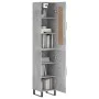 Betongraues Sperrholz-Sideboard 34,5 x 34 x 180 cm von vidaXL, Sideboards - Ref: Foro24-3200157, Preis: 115,40 €, Rabatt: %