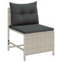 Conjunto de sofá de jardín 6 pcs Gris claro y gris oscuro
