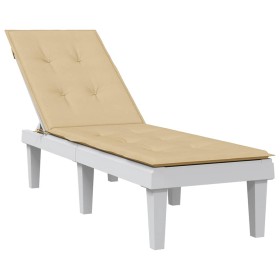 Cojín para tumbona tela beige melange (75+105) x 50 x 4 cm