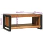 Mesa de Café Marrón 90 x 50 x 38 cm madera maciza de acacia