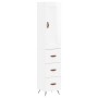 Hohes Sideboard Sperrholz glänzend weiß 34,5x34x180 cm von vidaXL, Sideboards - Ref: Foro24-3200171, Preis: 120,64 €, Rabatt: %