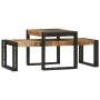 Mesa de Café 2 pcs Marrón madera maciza de mango