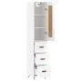 Hohes Sideboard Sperrholz glänzend weiß 34,5x34x180 cm von vidaXL, Sideboards - Ref: Foro24-3200171, Preis: 119,19 €, Rabatt: %