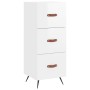 Hohes Sideboard Sperrholz glänzend weiß 34,5x34x180 cm von vidaXL, Sideboards - Ref: Foro24-3200171, Preis: 120,64 €, Rabatt: %