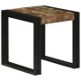 Mesas Nido 3 pcs Marrón y negro Madera maciza recuperada