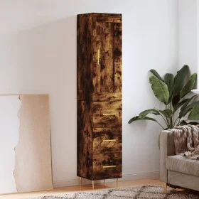 Sideboard aus geräuchertem Eichensperrholz 34,5x34x180 cm von vidaXL, Sideboards - Ref: Foro24-3200190, Preis: 109,90 €, Raba...