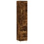 Aparador de madera contrachapada roble ahumado 34,5x34x180 cm de vidaXL, Aparadores - Ref: Foro24-3200190, Precio: 111,10 €, ...