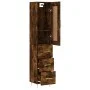 Aparador de madera contrachapada roble ahumado 34,5x34x180 cm de vidaXL, Aparadores - Ref: Foro24-3200190, Precio: 109,89 €, ...