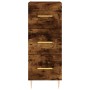 Aparador de madera contrachapada roble ahumado 34,5x34x180 cm de vidaXL, Aparadores - Ref: Foro24-3200190, Precio: 111,10 €, ...