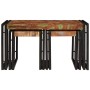 Mesa Nido 3 pcs Marrón y negro madera maciza reciclada