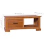 Mueble para TV de madera maciza de teca 90x50x37 cm