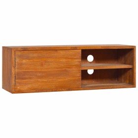 Mueble de TV de pared madera maciza de teca 90x30x30 cm en Muebles TV | Comprar online en Foro24