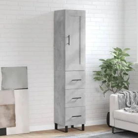 Gray concrete plywood sideboard 34.5x34x180 cm by vidaXL, Sideboards - Ref: Foro24-3200221, Price: 118,98 €, Discount: %