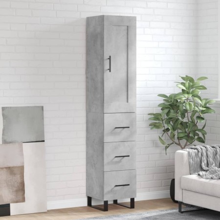 Sideboard aus grauem Betonsperrholz 34,5x34x180 cm von vidaXL, Sideboards - Ref: Foro24-3200221, Preis: 120,46 €, Rabatt: %