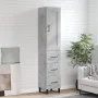 Aparador de madera contrachapada gris hormigón 34,5x34x180 cm de vidaXL, Aparadores - Ref: Foro24-3200221, Precio: 118,97 €, ...