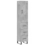 Aparador de madera contrachapada gris hormigón 34,5x34x180 cm de vidaXL, Aparadores - Ref: Foro24-3200221, Precio: 118,97 €, ...