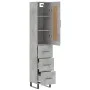 Aparador de madera contrachapada gris hormigón 34,5x34x180 cm de vidaXL, Aparadores - Ref: Foro24-3200221, Precio: 118,97 €, ...