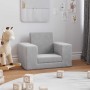 Sofá cama infantil felpa suave gris claro