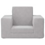 Sofá cama infantil felpa suave gris claro