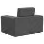 Sofá cama infantil felpa suave gris antracita