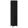 Black plywood sideboard 34.5x34x180 cm by vidaXL, Sideboards - Ref: Foro24-3200386, Price: 105,58 €, Discount: %