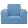 Sofá cama infantil felpa suave azul