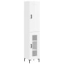 Tall white glossy plywood sideboard 34.5x34x180 cm by vidaXL, Sideboards - Ref: Foro24-3200387, Price: 111,49 €, Discount: %