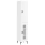 Tall white glossy plywood sideboard 34.5x34x180 cm by vidaXL, Sideboards - Ref: Foro24-3200387, Price: 111,49 €, Discount: %