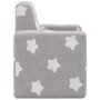 Sofá para niños felpa suave gris claro con estrellas en Mobiliario para bebés y niños pequeños | Comprar online en Foro24