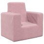 Sofá para niños felpa suave rosa