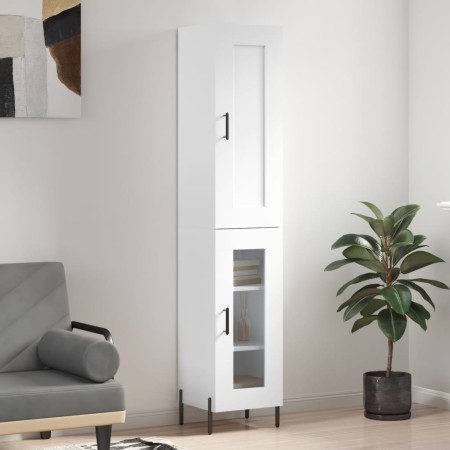 Aparador alto madera contrachapada blanco 34,5x34x180 cm de vidaXL, Aparadores - Ref: Foro24-3200393, Precio: 115,41 €, Descu...