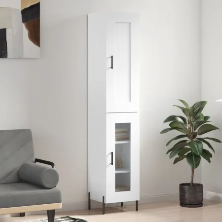 Aparador alto madera contrachapada blanco 34,5x34x180 cm de vidaXL, Aparadores - Ref: Foro24-3200393, Precio: 110,88 €, Descu...