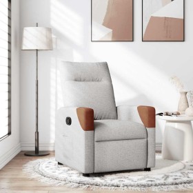 Sillón reclinable de tela gris nube Sillón reclinable de tela gris nube