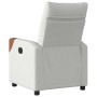Sillón reclinable de tela gris nube