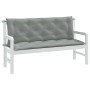 Cojines banco jardín 2 uds tela gris claro melange 150x50x7 cm
