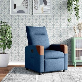 Sillón reclinable de tela azul Sillón reclinable de tela azul