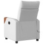 Sillón de masaje reclinable de tela gris nube