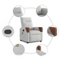 Sillón de masaje reclinable de tela gris nube